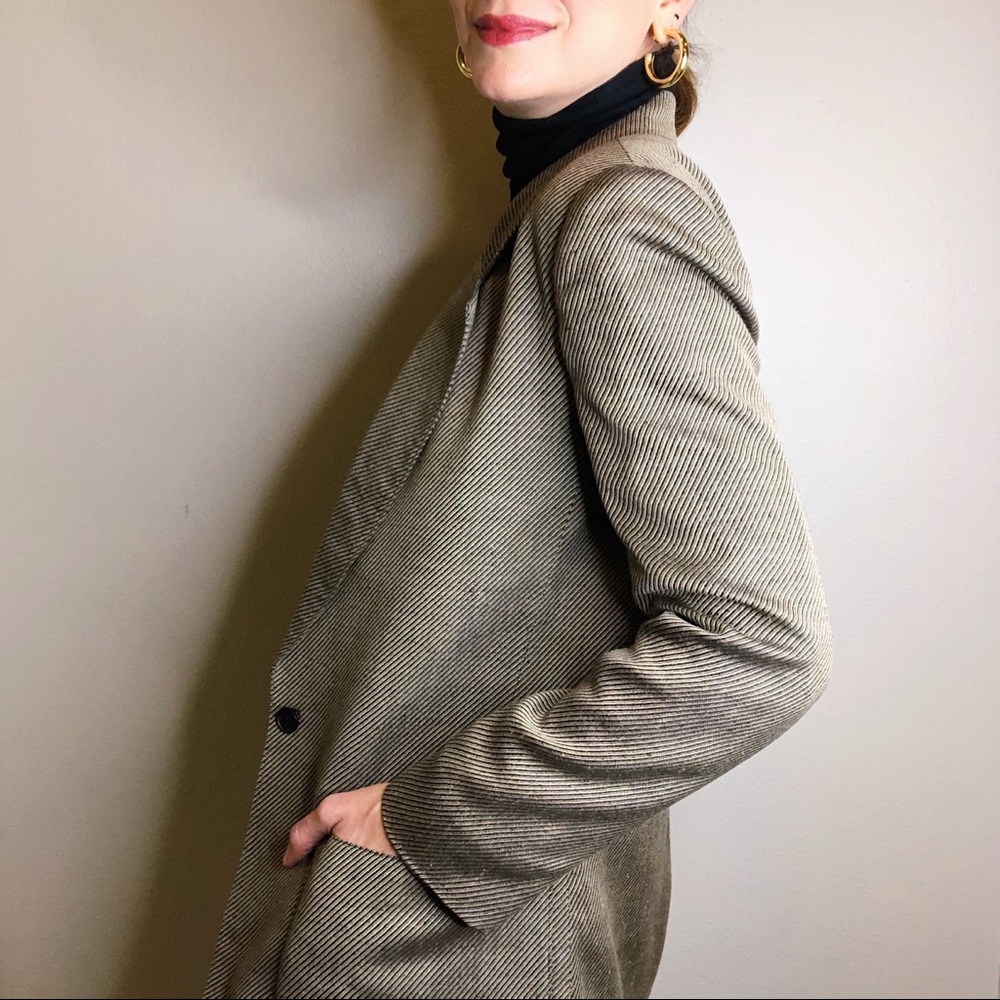 Vintage 90s Christian Dior woven silk blend blazer - Picture 9 of 16
